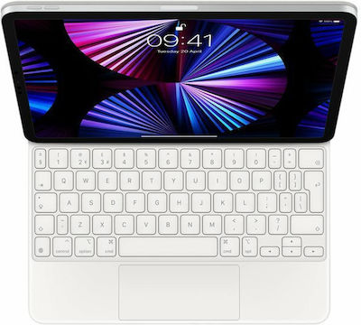 Apple Magic Keyboard Folio Προστατευτική Θήκη Trackpad 11" Ipad Pro 1ης 2ης 3ης Γενιάς Λευκό Uk Qwerty