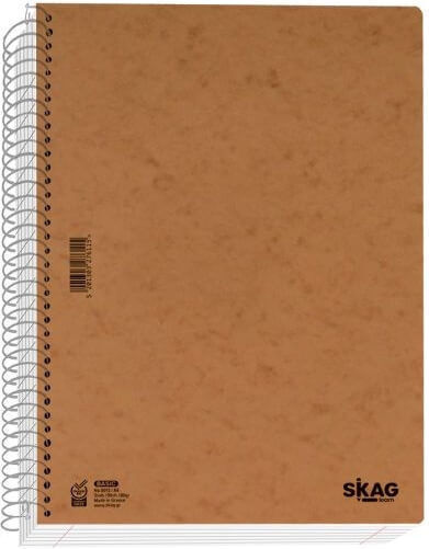 Spiral Notebook Skag Basic A4 4 Subjects Brown 276122