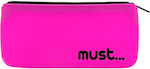 Must Focus Monochrome Silicone Flat Pencil Case Pink 21x10cm 0584839pink Must