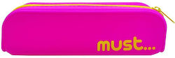 Must Team Silicone Pencil Case Cylinder Fuchsia