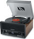 Muse MT-112 MB Turntables with Preamp and Built-in Speakers Brown