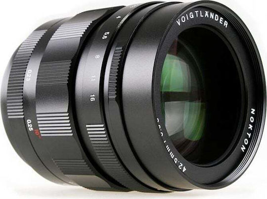 Voigtlander Full Frame Camera Lens Nokton 42.5mm f/0.95 Micro Telephoto for Micro Four Thirds (MFT) Mount Black