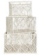 The Home Deco Factory Set dekorative Körbe mit Griffen Weiß 37x27x21cm 3Stück