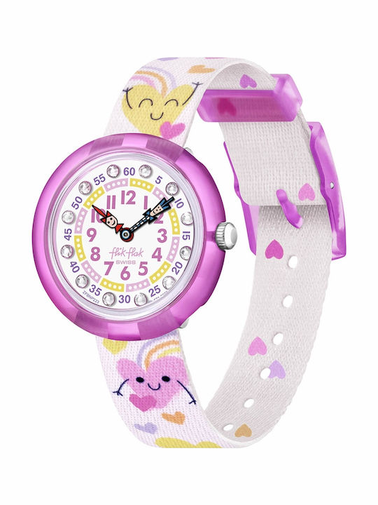FlikFlak Kids Analog Watch Hearts with Rubber/P...