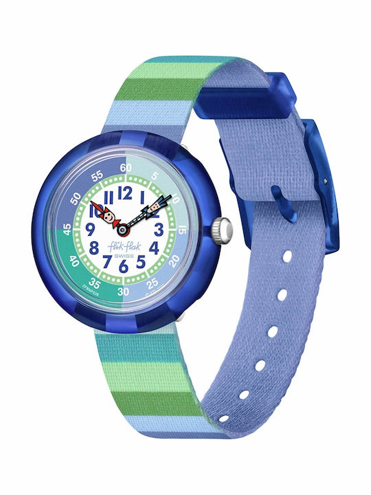 FlikFlak Kids Analog Watch Stripy with Rubber/P...