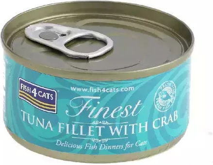Fish4Cats Finest Υγρή Τροφή για Ενήλικες Γάτες σε Κονσέρβα με Τόνο, Καβούρι και Ψάρια 70gr