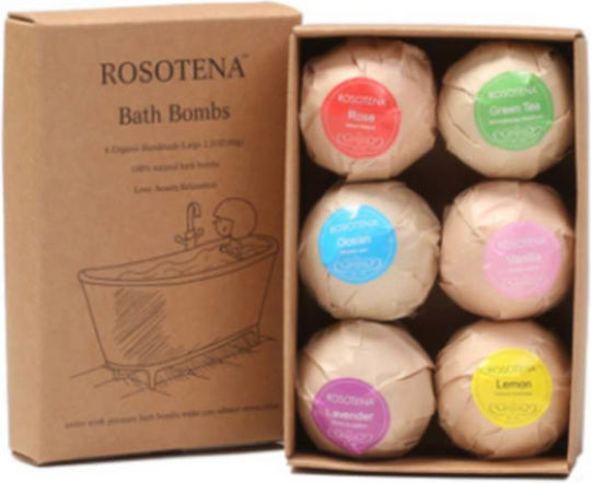 Set cadou Edman cu 6 bile efervescente parfumate pentru baie