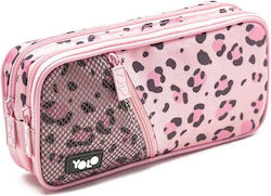 Yolo Federmäppchen mit 3 Fächern Pink Leopard