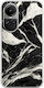 Cracked Marble Black White Oppo Reno 10 Pro 5g Flexible Tpu Transparent Silicone