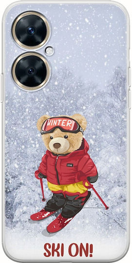 Xmas Мечка Ски На Huawei Nova 11i Гъвкав TPU Прозрачен Силикон