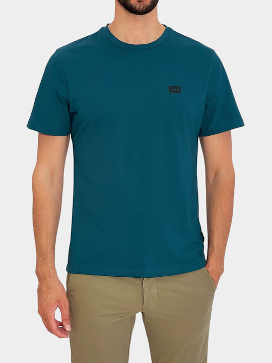3Guys T-shirt Bărbătesc cu Mânecă Scurtă Petrol Blue