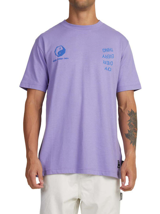 RVCA T-shirt Bărbătesc cu Mânecă Scurtă Purple