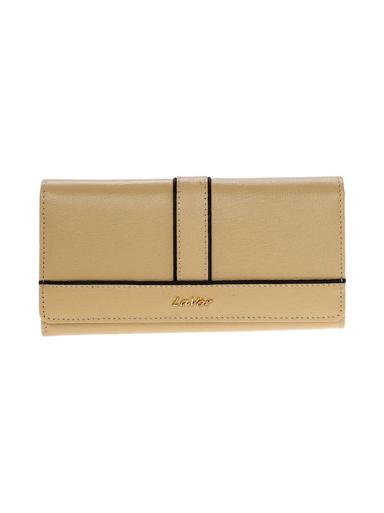 Lavor Large Leather Women's Wallet with RFID Beige