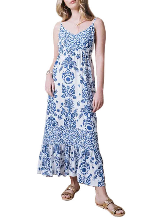 C'est Beau La Vie Maxi Kleid Blue