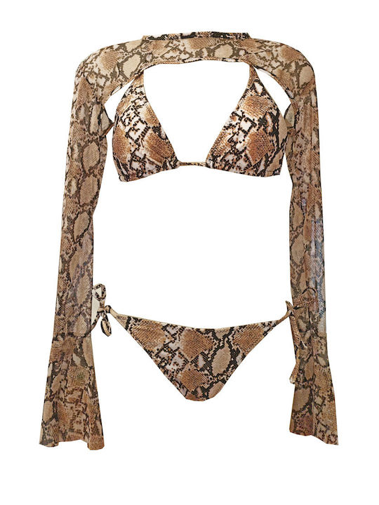 Join Bikini Set Bra & Slip Bottom Camel Animal ...