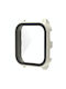 Garmin Venu Sq2 Pc + 9h Tempered Glass Integrated Protective Watch Case Ivory White