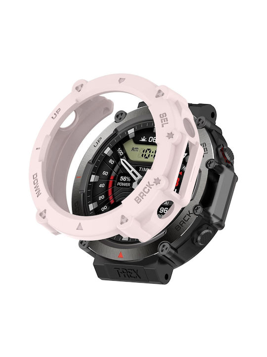 Amazfit T-rex Ultra Armor Hollow Watch Protective Case Light Pink