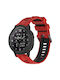 Garmin Instinct Crossover Sports Two-color Silicone Watch Band Red+black