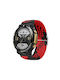 Amazfit T-Rex 2 Adjustable Buckle Braided Nylon Watch Strap Black Red