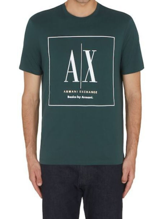 Armani Exchange T-shirt Bărbătesc cu Mânecă Scurtă Verde