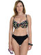Set Bikini Floral Μαυρο