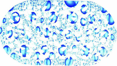 Sidirela Bathtub Mat with Suction Cups Blue 35x76cm