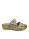 Flache Sandalen für Damen in Beige Farbe