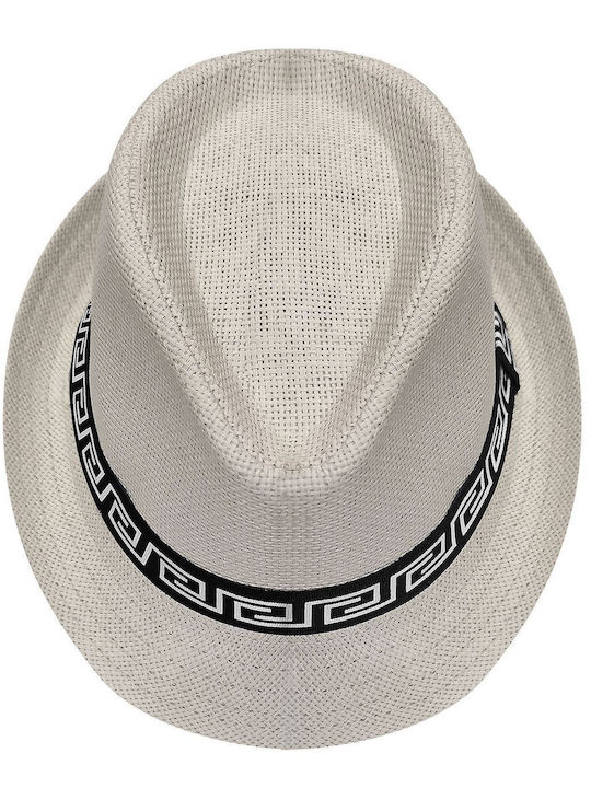 Summertiempo Fabric Men's Hat Fedora White