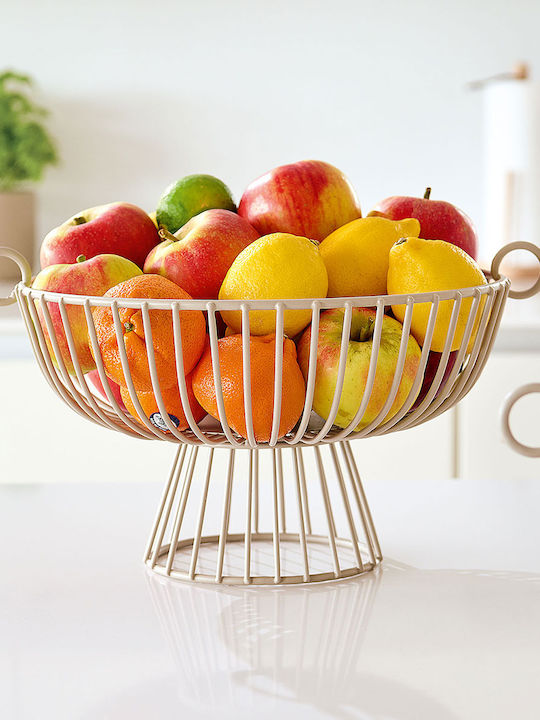 Spitishop Fruit Bowl Metallic Beige 30x30x20cm