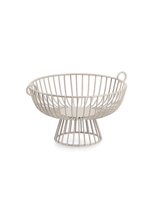 Spitishop Fruit Bowl Metallic Beige 20x20x15cm