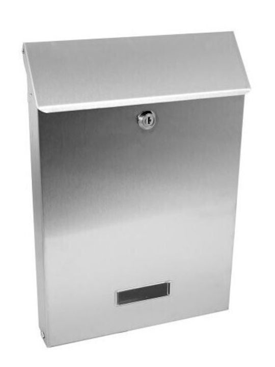 Damech Cutie Poștală pentru Exterior Inox în Culoarea Argint 25x6.5x35.5cm