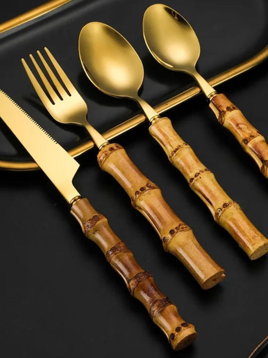 Cutlery Set Stainless Gold 4pcs