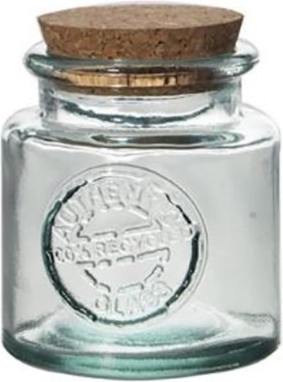 Glass Jar with Cork Closure for Coffee Sugar and Tea Transparent