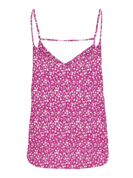 Only Women's Blouse Sleeveless Floral Very Berry