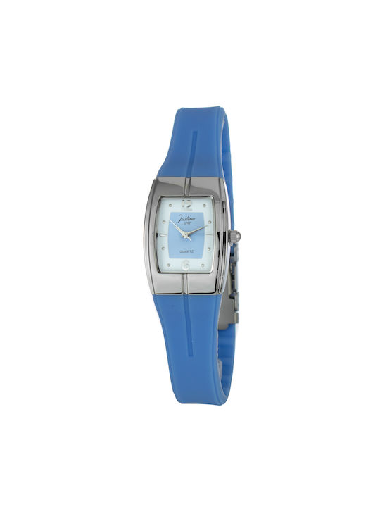 Justina Uhr mit Blau Kautschukarmband