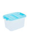 Homeplast Plastic Storage Box with Lid Light Blue 25x33x21cm
