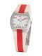 Time Force Damen Uhr mit Rot Metallarmband