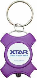 XTAR Rechargeable Keychain Flashlight LED with Maximum Brightness 5lm X-craft Purple