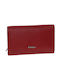 Lavor Large Leather Women's Wallet with RFID Red