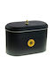 Viosarp Bread Box with Lid Metallic Black 34x22x18.5cm