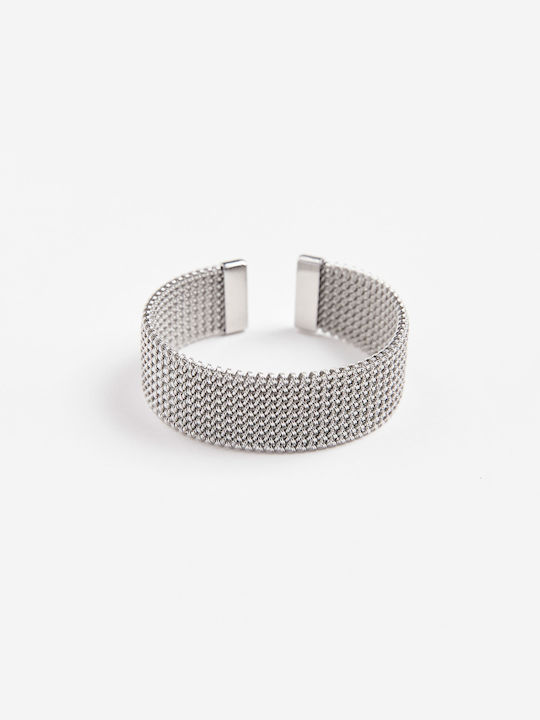 Unisex Silver Cuff Bracelet Aristoteli Bitsiani