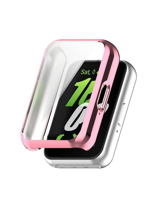 Husă cu protecție pentru ecran 2 în 1 pentru Xiaomi Redmi Watch 3 Lite Watch 3 Active Roz