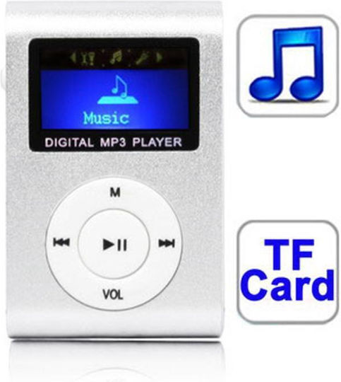 MP3 Player with LCD 1.1" Display Silver