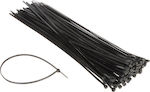 Pack of 100pcs Black Plastic Cable Ties