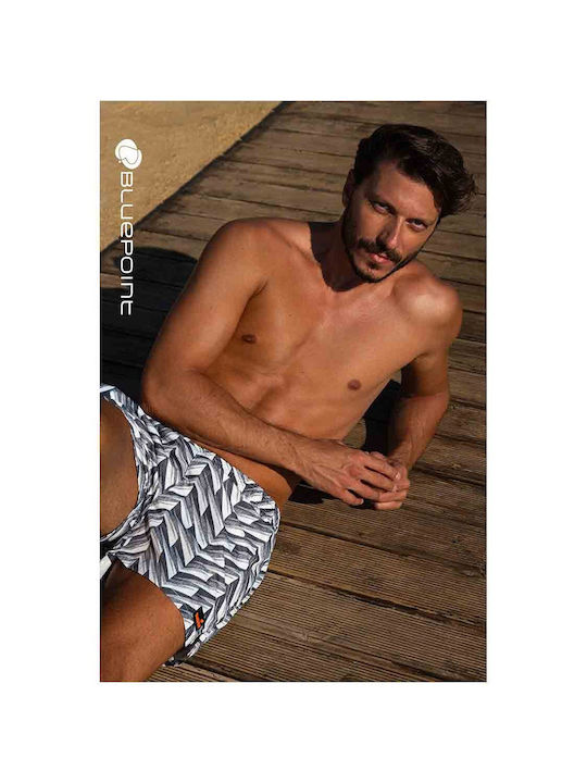 Men's Swimwear Shorts Blue with Patterns