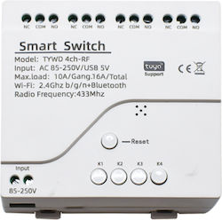 Smart Интелигентен Превключвател Wi-Fi Bluetooth & RF 10A С Дистанционно Управление Smart Интелигентен Превключвател Wi-Fi Bluetooth & RF 10A С Дистанционно Управление
