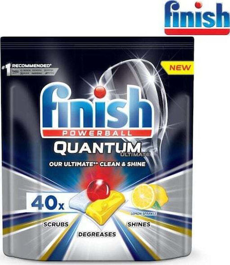 Finish Powerball Quantum Ultimate Hülsen/Kapseln Geschirrspülmittel Umweltfreundlich