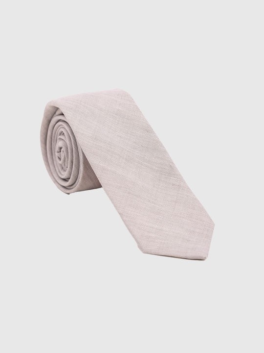 Hugo Ανδρική Γραβάτα Μονόχρωμη σε Μπεζ Χρώμα