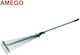 Amego AR7019 Gartenrechen Rasenharke mit Stiel