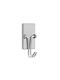 Inofix Κρεμάστρα Τοίχου Πλαστική Ασημί 4.1x1.6x2cm 2τμχ